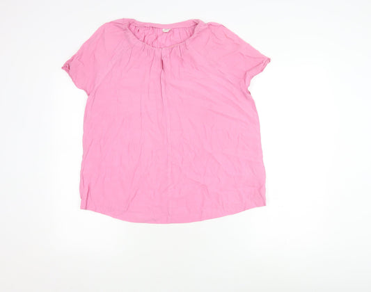 Womens UK Size M Gap Pink Basic Blouse