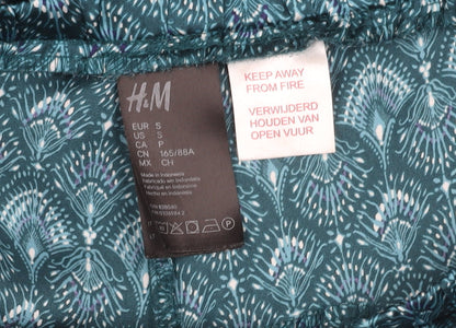 Womens UK Size S H&M Relaxed Fit  Blue Trousers