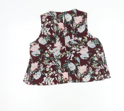 Womens UK Size 10 Miss Selfridge Multicoloured Basic Blouse