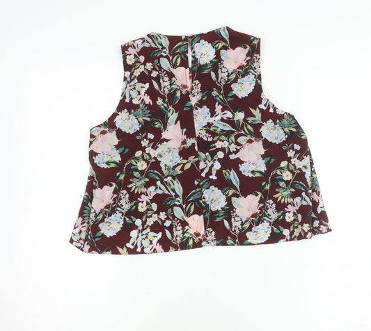 Womens UK Size 10 Miss Selfridge Multicoloured Basic Blouse