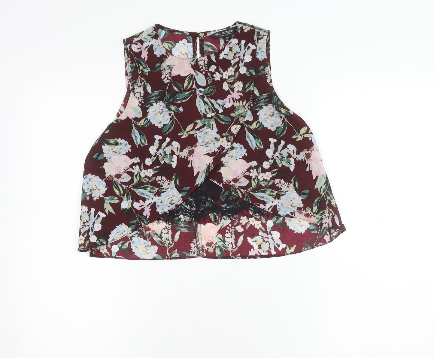 Womens UK Size 10 Miss Selfridge Multicoloured Basic Blouse