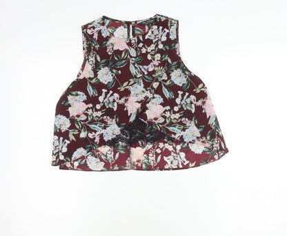 Womens UK Size 10 Miss Selfridge Multicoloured Basic Blouse