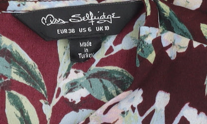 Womens UK Size 10 Miss Selfridge Multicoloured Basic Blouse