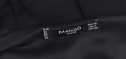 Mango Women's Black Long Sleeve Dress XS