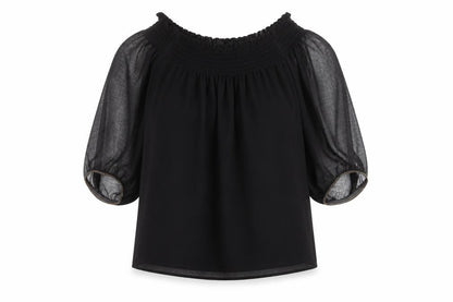 Womens UK Size XS Zara Basic Black Basic Blouse