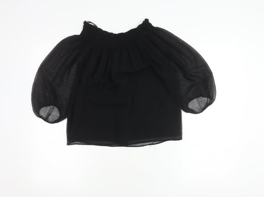 Zara Basic Women’s Black XS Balloon Blouse