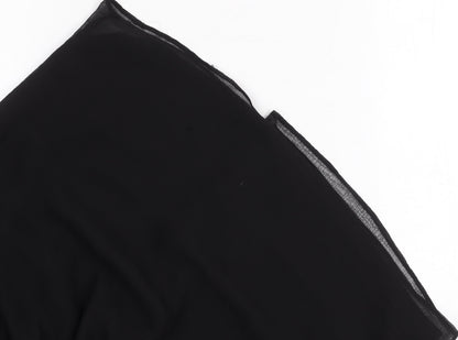 Womens UK Size XS Zara Basic Black Basic Blouse