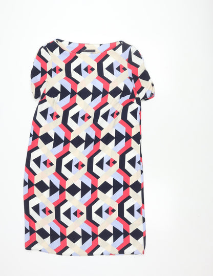Marks and Spencer Women's Multicoloured Dress, Geometric Print, Size 12