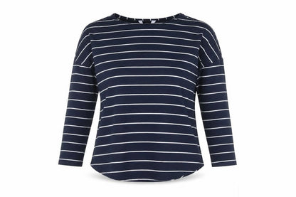 Principles Women's Blue Striped T-Shirt - Size M
