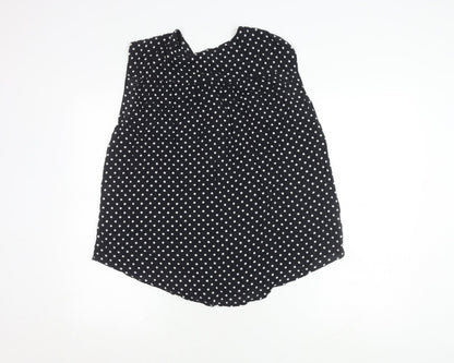 Womens UK Size 12 ZARA BASIC Black  Blouse