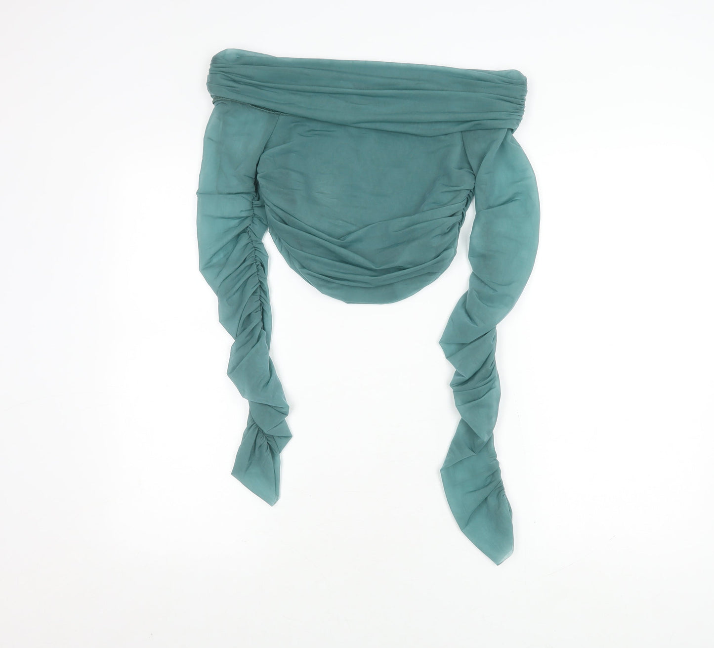 Womens UK Size 10 Zara Green Basic Blouse
