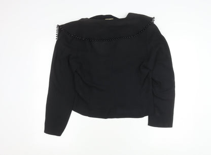 Classics Women's Black Beaded Short Jacket, Size 12