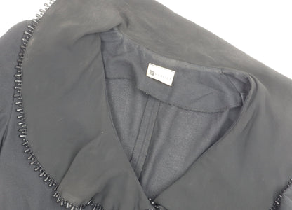 Classics Women's Black Beaded Short Jacket, Size 12