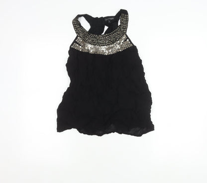 Womens UK Size 16 NEXT Black Camisole Blouse