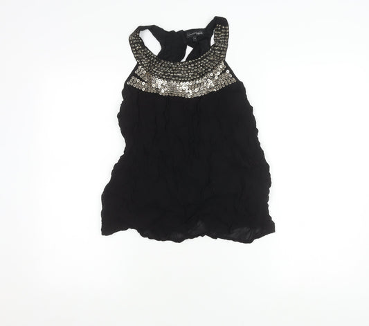 Womens UK Size 16 NEXT Black Camisole Blouse