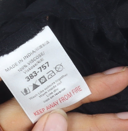 Womens UK Size 16 NEXT Black Camisole Blouse