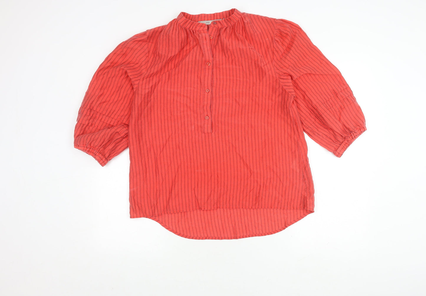 Costa Mani Women's Red Striped Blouse, Size S, Casual