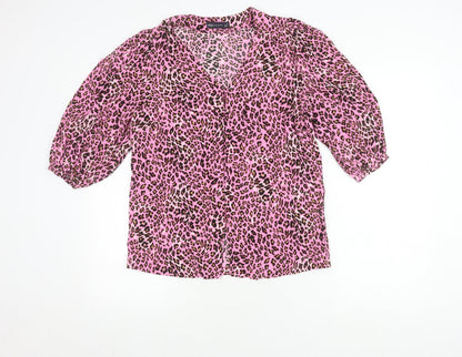 Womens UK Size 12 Marks and Spencer Pink  Blouse