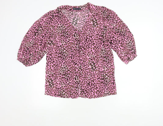 Womens UK Size 12 Marks and Spencer Pink  Blouse