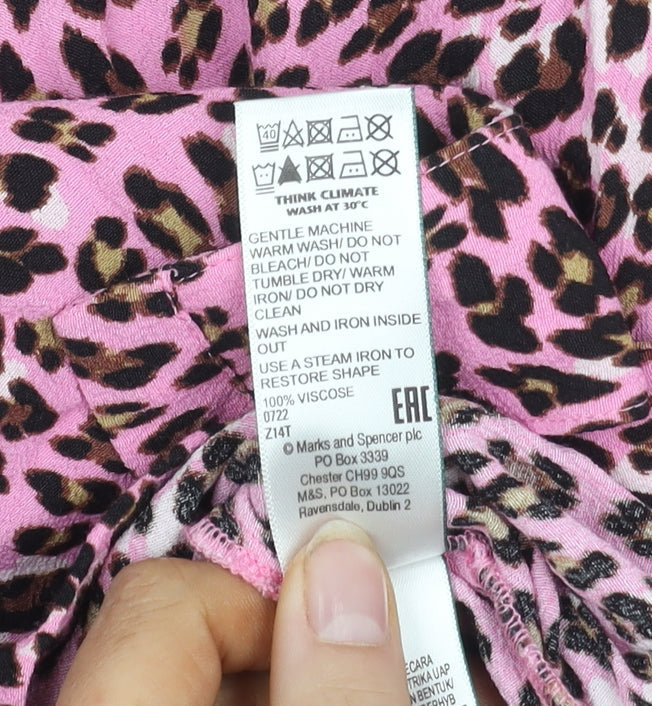 Womens UK Size 12 Marks and Spencer Pink  Blouse