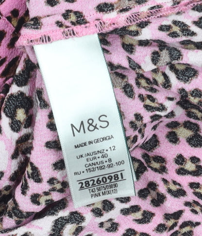 Womens UK Size 12 Marks and Spencer Pink  Blouse