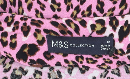 Womens UK Size 12 Marks and Spencer Pink  Blouse