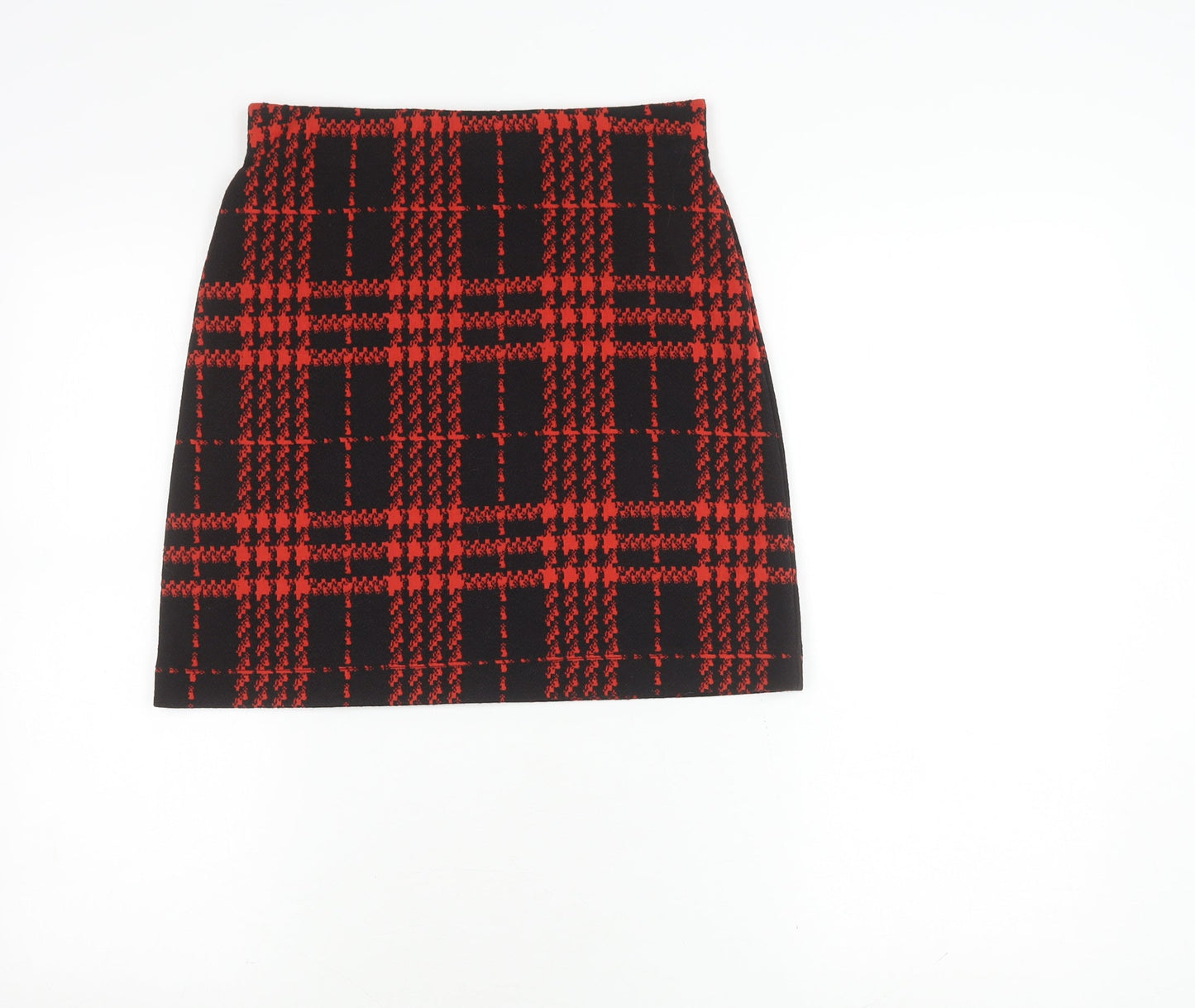 Marks and Spencer Women's Black Red Plaid Skirt Size 8