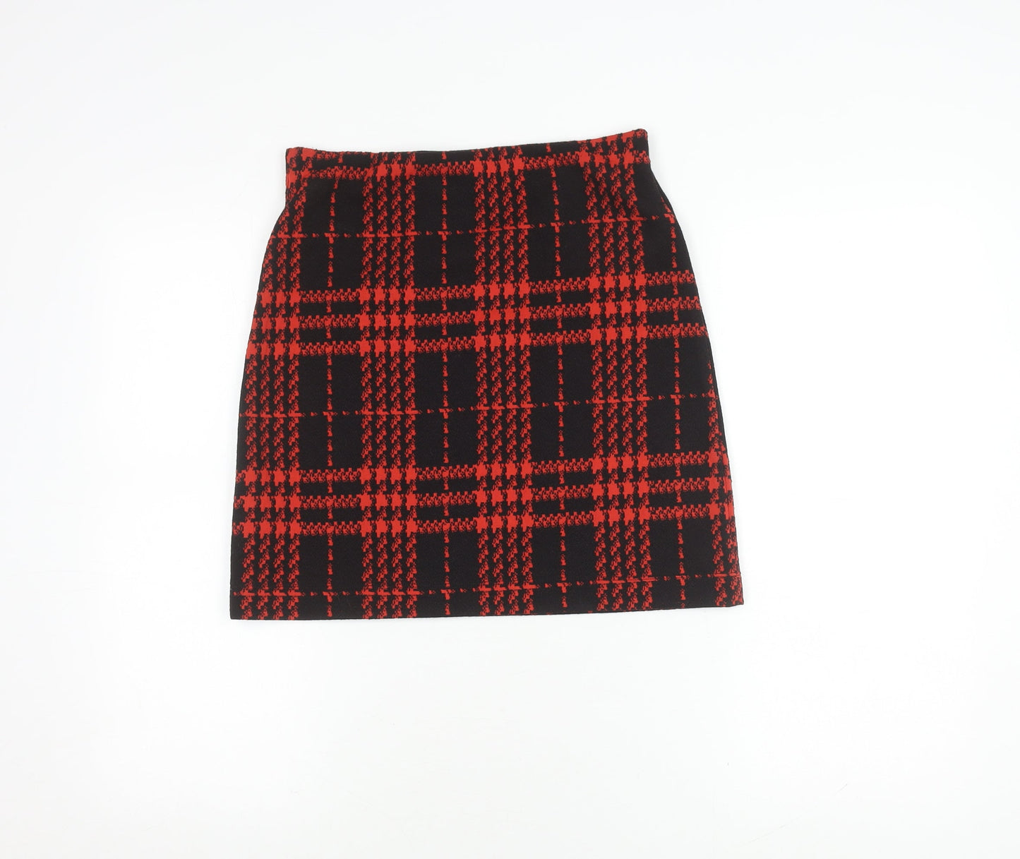 Marks and Spencer Women's Black Red Plaid Skirt Size 8