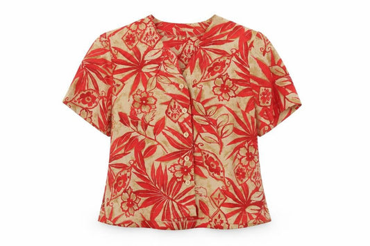 Womens UK Size 14 Paul Separates Red Basic Blouse