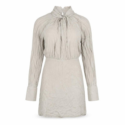 Zara Beige Women's XS High Neck Long Sleeve Dress