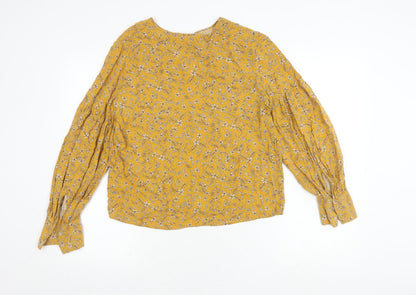 Womens UK Size 12 H&M Yellow  Blouse