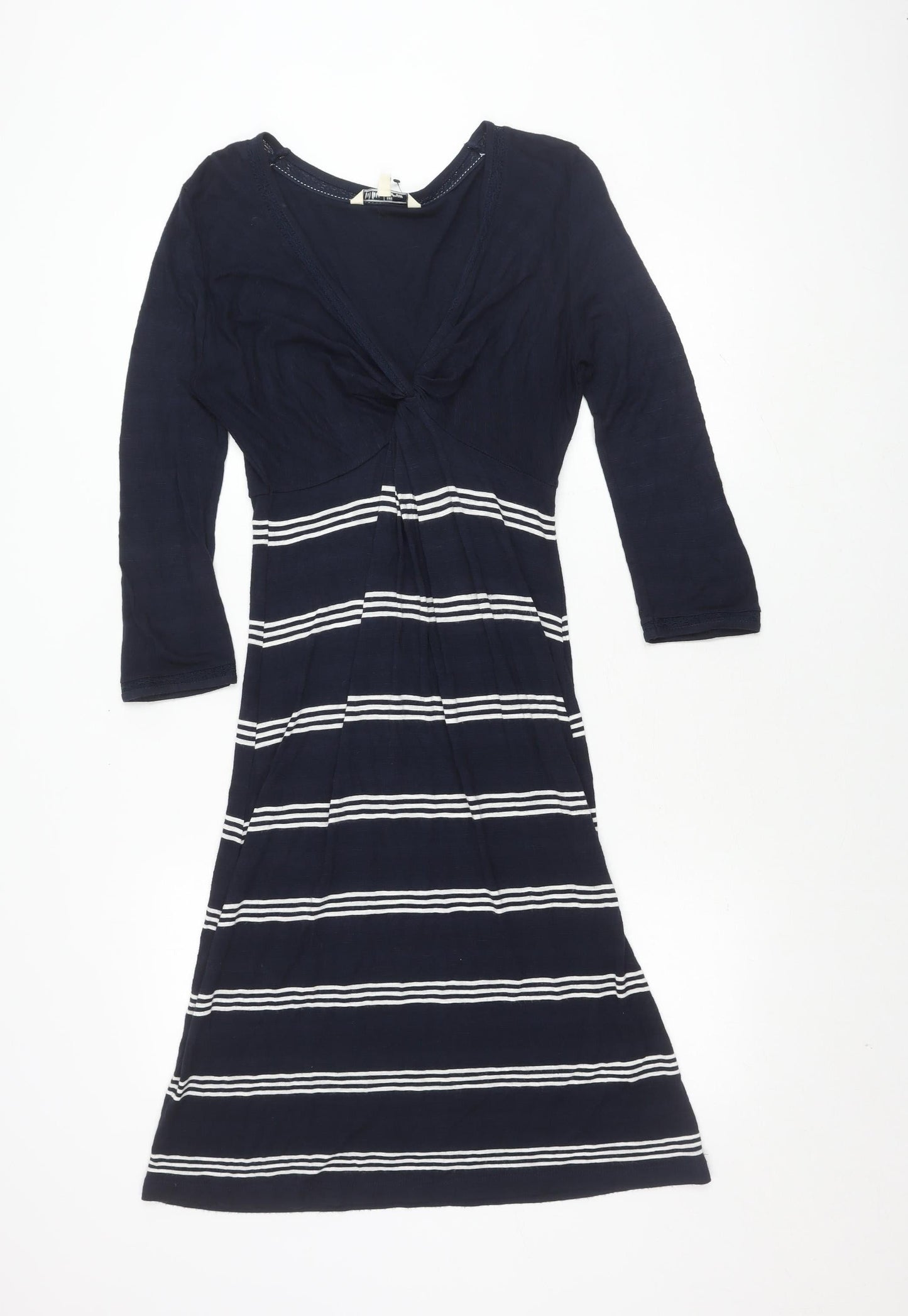 Fat Face Women's Blue Striped Dress Size 10