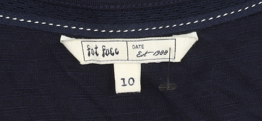 Fat Face Women's Blue Striped Dress Size 10