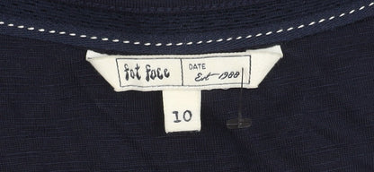 Fat Face Women's Blue Striped Dress Size 10