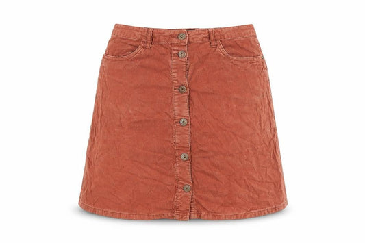 ONLY Women's Brown Knee Length Corduroy Skirt, Size 6