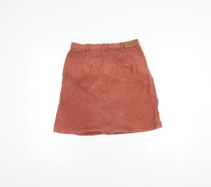 ONLY Women's Brown Knee Length Corduroy Skirt, Size 6