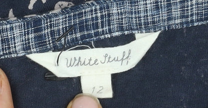 White Stuff Women's Blue Floral Shift Dress Size 12