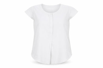 Womens UK Size M Paraphrase White Basic Blouse
