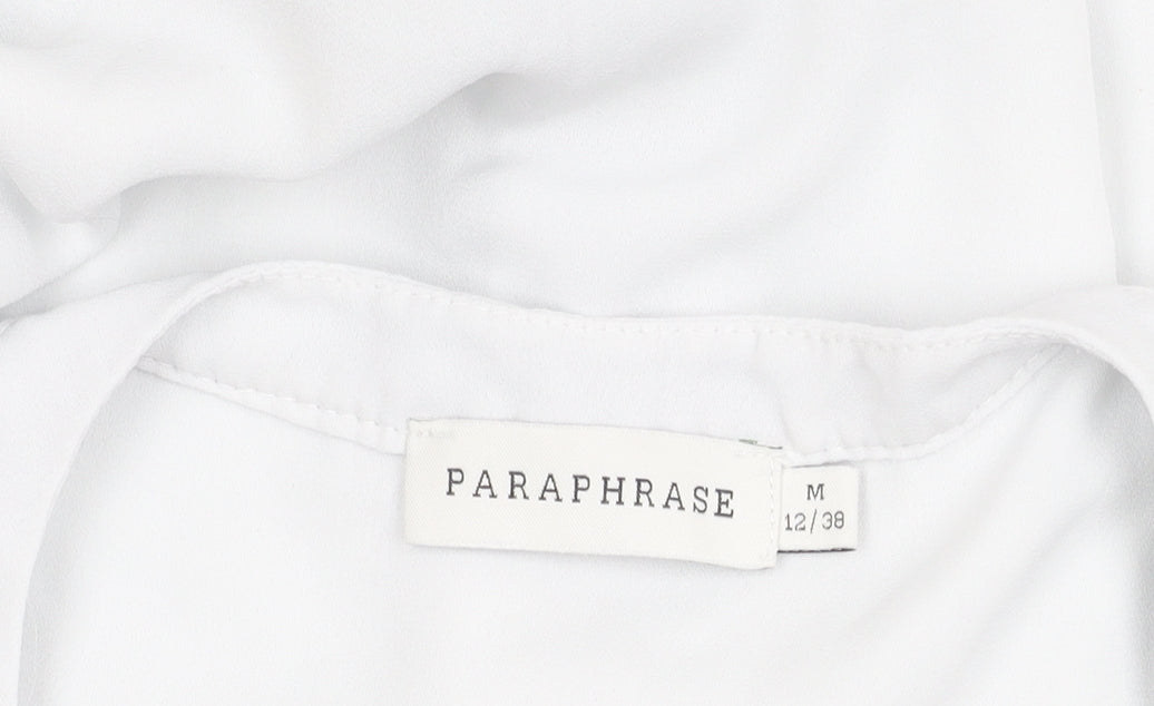 Paraphrase Women's White Cap Sleeve Top M