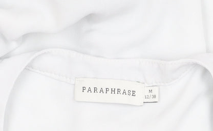 Paraphrase Women's White Cap Sleeve Top M