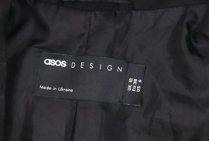 ASOS DESIGN Women's Black Regular Double-Breasted Blazer