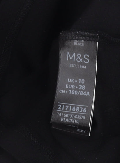 Womens UK Size 10 Marks and Spencer Black Basic Blouse