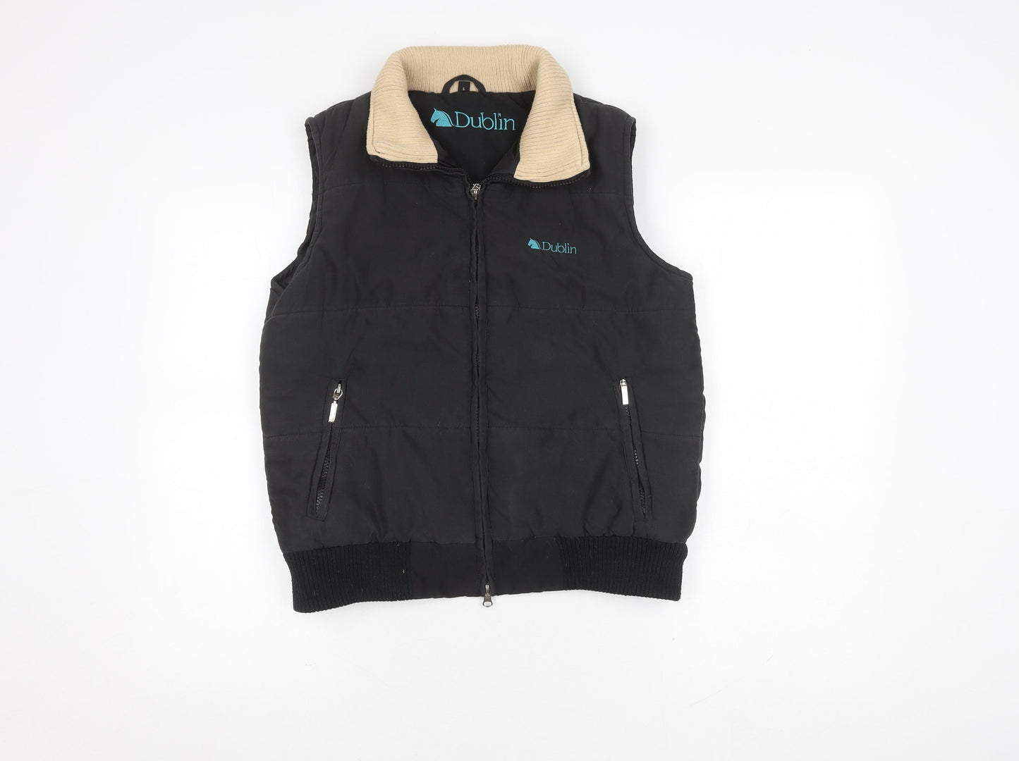 Dublin Unisex Black Waistcoat S with Zipped Pockets