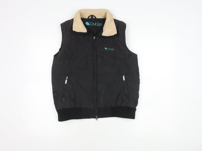 Dublin Unisex Black Waistcoat S with Zipped Pockets