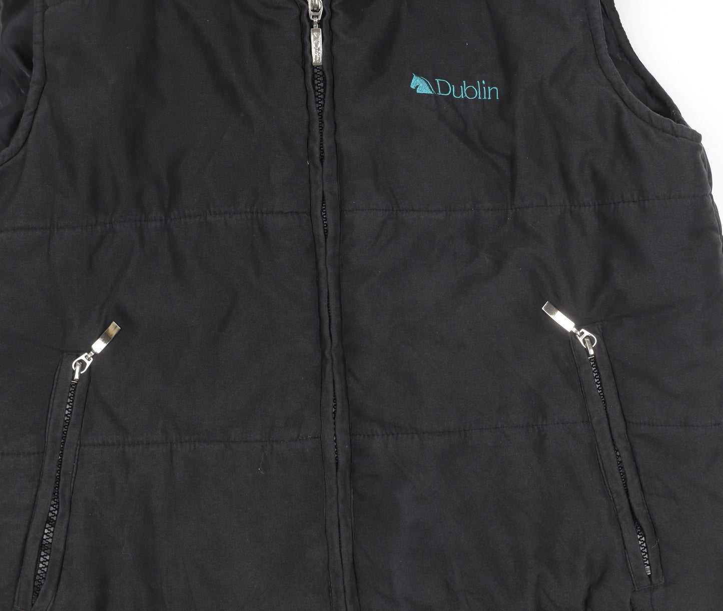 Dublin Unisex Black Waistcoat S with Zipped Pockets