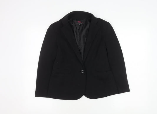 New Look Women's Black Blazer Size 10 Regular Fit