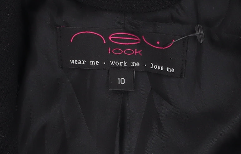 New Look Women's Black Blazer Size 10 Regular Fit