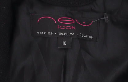 New Look Women's Black Blazer Size 10 Regular Fit