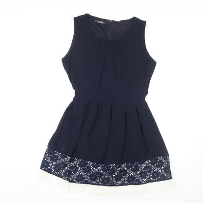 Quiz Women's Blue A-Line Sleeveless Dress Size 10
