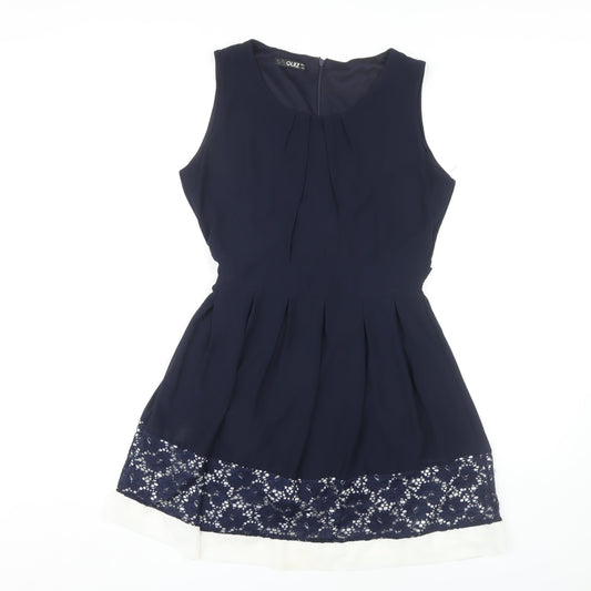 Quiz Women's Blue A-Line Sleeveless Dress Size 10